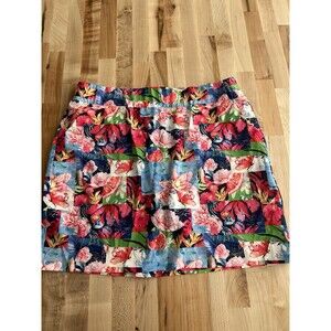 Kyodan Skort Built-in Shorts Tennis Golf Stretch Collage Print Floral Pink M